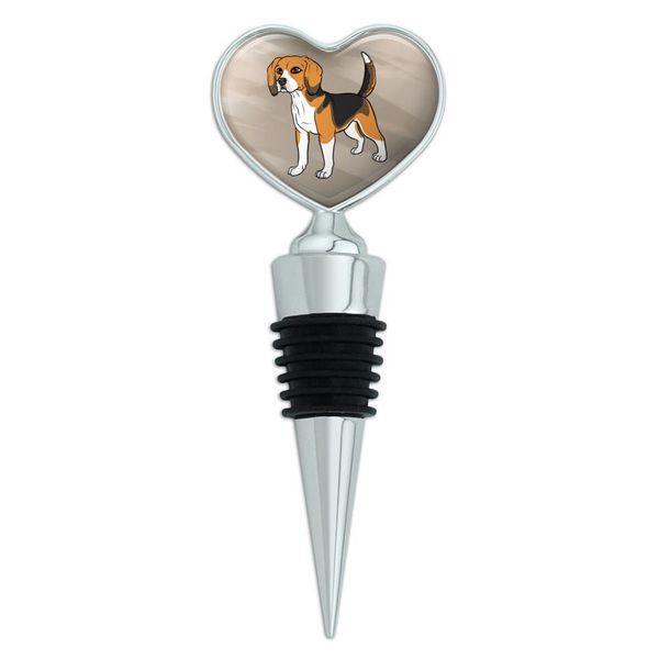 Beagle Pet Dog Heart Love Wine Bottle Stopper