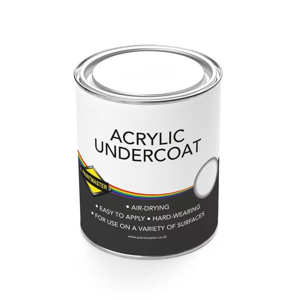 Paintmaster High-Opacity Water-Based Acrylic Undercoat - Easy Application, Durable Surface Prep (Acrylic Undercoat - Light Grey, 1L)