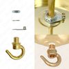ElekTek Ceiling Rose Hook Plate 75mm Diameter - Choose Finish Colour (Brass)