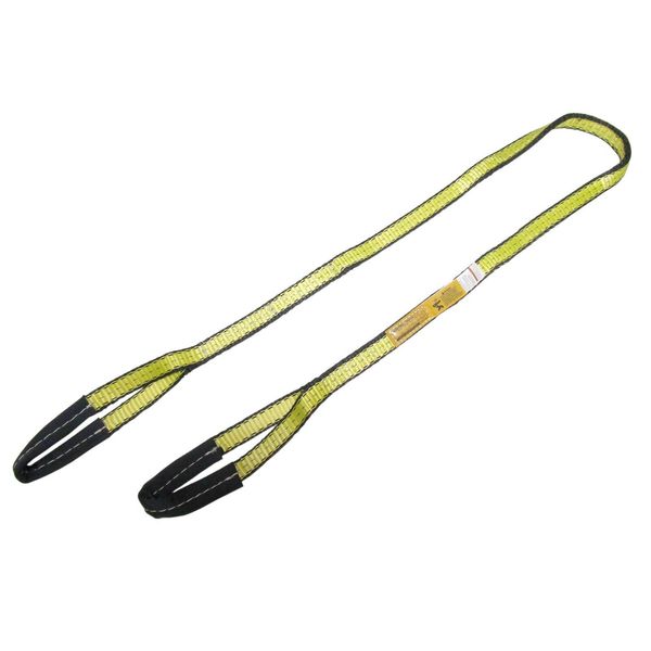 Flat Eye Web Sling 1" x 2' Reinforced Tow Pull Strap 2-ply Overhead Lifting Poly