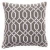 Red Rainbow Soft Chenille Grey & White Geometric Design 18" Square Sofa Cushion Cover