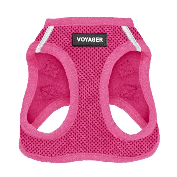 Voyager Step-in Air Dog Harness - All Weather Mesh Step in Vest Harness for Small and Medium Dogs and Cats by Best Pet Supplies - Harness (Fuchsia), S (Chest: 14.5-16")