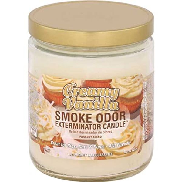 Odor Exterminator Candle Creamy Vanilla 13once by Smokers Candle