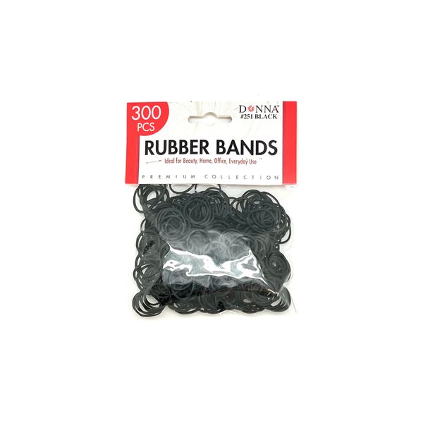 Donna Rubber Bands Soft Elastic Bands for Kid Hair Braids Hair 300pcs Black