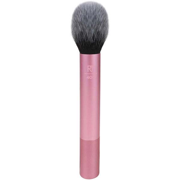 Real Techniques Ultra Plush Blush Makeup Brush, For Loose, Cream, or Pressed Blush, Rosy Glow Cheeks, Fluffy Powder Brush, Aluminum Ferrules, Synthetic Bristles, Vegan and Cruelty Free, 1 Count