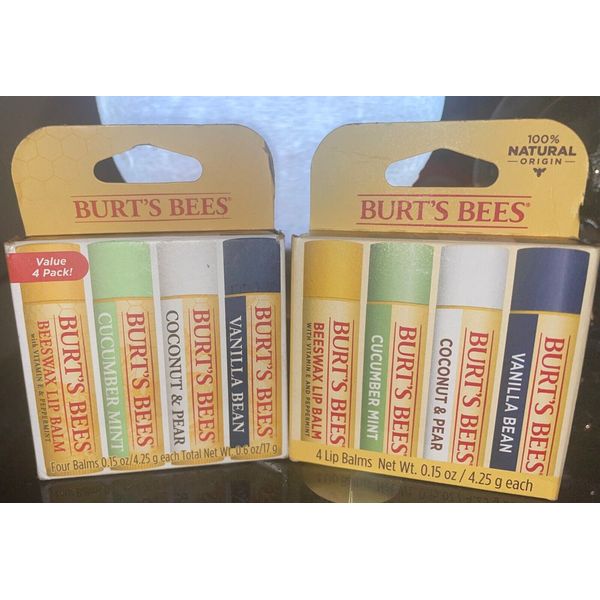 2pc 4Packs -Assorted Burt’s Beeswax Natural Moisturizing Lip Balm (8)
