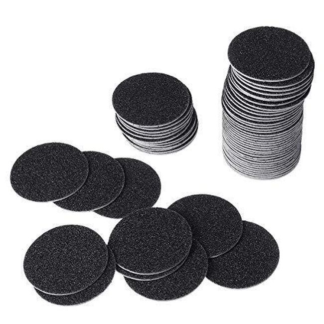 60 Pack Self-Adhesive Sandpaper Disk Replacement Pads for Electric Foot File