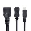 CY Cable Micro USB 2.0 OTG Host Flash Disk Cable with Micro USB Power for Cell Phone Tablet