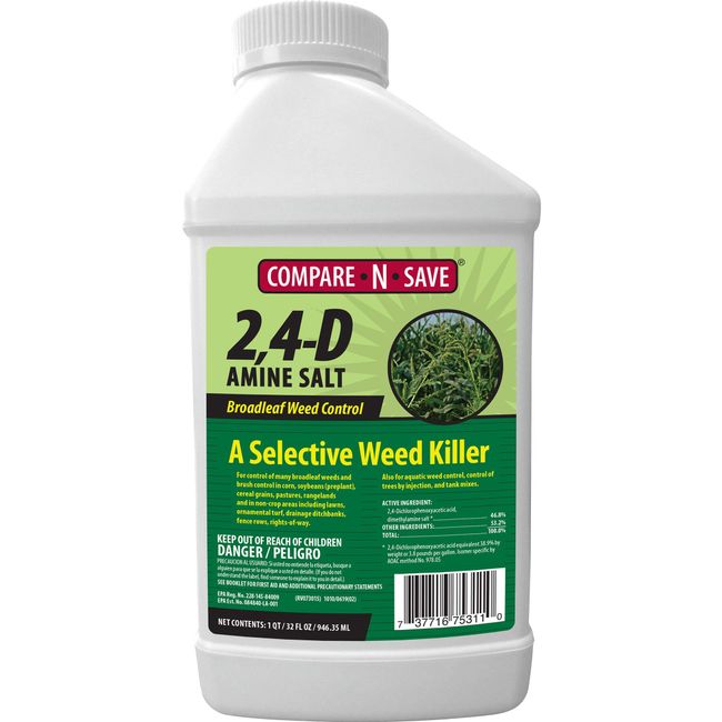 Compare-N-Save 2-4-D Amine Broadleaf Weed Killer, 32-Ounce