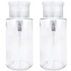 PANA 10oz. (Quantity: 2 Pieces) Liquid Push Down Pump Dispenser Empty Bottle with Flip Top Cap (Clear)