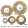 SPARES2GO Wire Brush Wheel Drill Set for BBQ Rust Removal (5 Pieces)