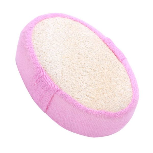 AKOAK 1 Pack Natural Loofah Bath Brush, Exfoliating Sponge Bath Towel Suitable for Bath Shower and Spa (Pink)