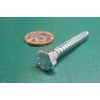 Zinc Hex Head Lag Screw 7/16 Hex Size 1/4 Thread x 2.00" Length, 100 pcs