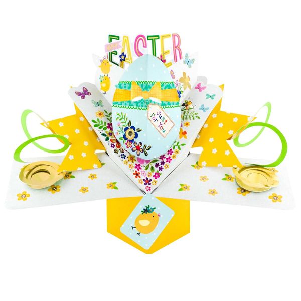 Happy Easter Decorated Easter Egg Pop Up Greeting Card 3D Pop-Up Cards EPOP010