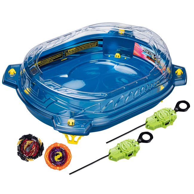 BEYBLADE Burst QuadStrike Thunder Edge Battle Set, Battle Game Set with Beystadium, 2 Spinning Top Toys, and 2 Launchers for Ages 8 and Up