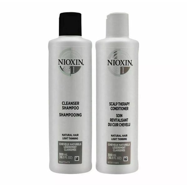 Nioxin System 1 Cleanser Shampoo & Scalp Therapy Conditioner 10.1 oz DUO