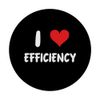 I Love Efficiency - Heart - Feeling Emotion Efficient PopSockets Swappable PopGrip