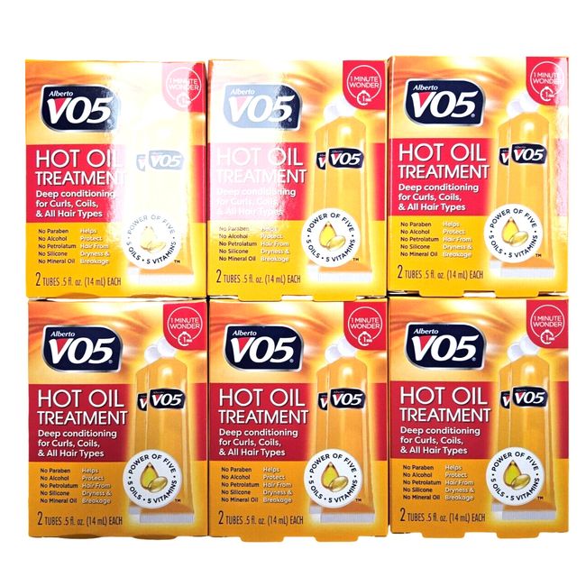 VO5 Hot Oil Therapy -  Once Weekly Treatment 2 ct ( 6 boxes ) NEW LOOK!