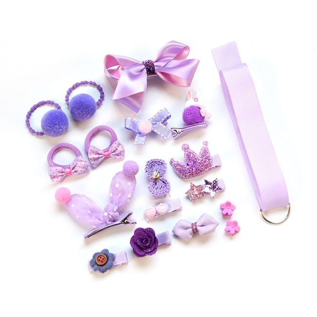 Haar-Accessoires für Babys/Mädchen,18 Stück Baby Haarspangen Haarspangen Baby Haarschmuck Band Haarspangen, süße Haarschleifen, elastische Haargummis für Kinder Haaraccessoire Pferdeschwanz Set