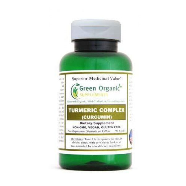 Green Organic Turmeric Curcumin Complex 90 Vegan Capsule Anti-Inflammatory