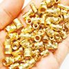Qrity 100 Pcs Knurled Nuts, Brass Threaded Insert Kit, Female Thread Knurled Nuts, Threaded Insert Knurled Brass Nuts, M3 x 5mm x 5mm