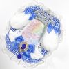 efShop Trading Card Case B8 [Rabbit Ears Gingham Check] Hard Case Toploader Pushing Activity (Blue, Drop)