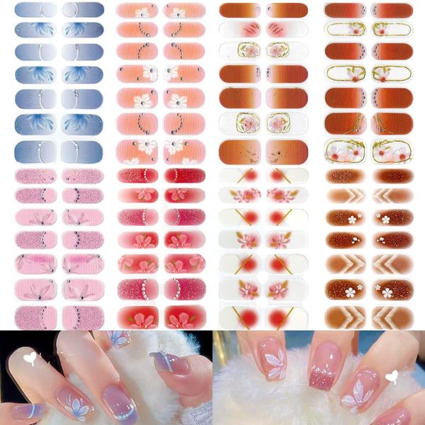 NAILDOKI Lamina Unghie, Adesivi Unghie Nail Art Stickers Nail Art Autoadesiva, Adesivi Manicure Bellissimo Moda DIY Decorazione