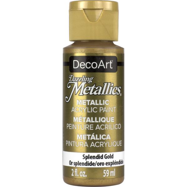 DecoArt Americana Acrylic Metallic Paint, Splendid Gold,59 ml (Pack of 1)