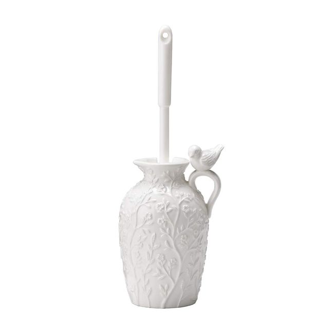 Setocraft SP-1921-WH Toilet Brush Stand, Botanical White