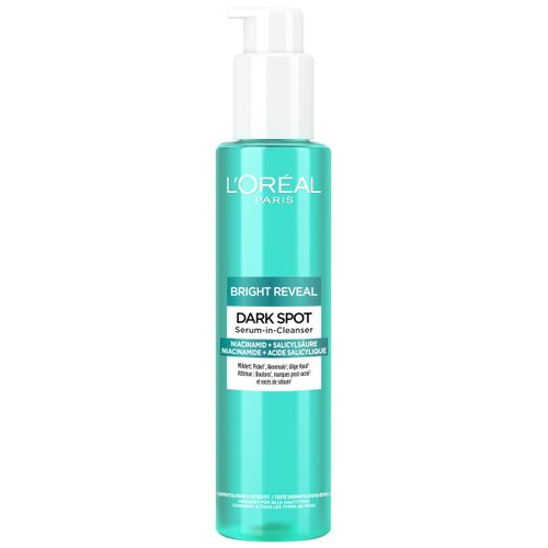 L'Oréal Paris Serum Cleanser - Cleans Pores Deep Against Pigment & Acne Males, for a Radiant Complexion, with Niacinamide & Salicylic Acid, Bright Reveal Dark Spot Serum in Cleanser, 150 ml