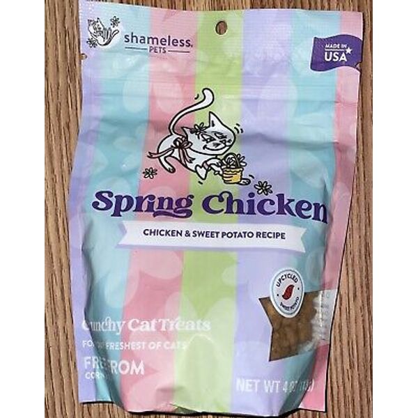 Shameless Pets Spring Chicken Chicken & Sweet Potato recipe Crunchy Cat Treats