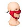 Red Face Mask with Wide Clear Window