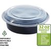 150 Sets Meal Prep Containers with Lids Disposable Take Out Food Container 32 OZ