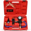 Vacuum Coolant Refill Tool with Gauge Adapter Hoses for Automotive Use