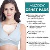 Muzooy 4 Pack Chest Wrinkle Pads, Anti Wrinkle Silicone Chest Patches, Resuable and 100% Medical Grade Décolleté Anti Wrinkle Patches, Overnight Wrinkle Remover Treatment while Sleeping