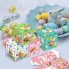 Easter Boxes - 12pcs Easter Treat Boxes,Happy Easter Gift Boxes Easter Sweet Boxes Easter Party Boxes for Easter Egg Hunts and Picnics Gift Paper Box Party Favours Goodies and Easter Boxes Empty