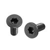 sourcing map M2x6mm Thread Button Head Hex Socket Cap Screw Bolt 100pcs, Flat Head Hex Socket Cap Screw Bolt 50pcs