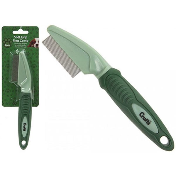 PMS CRUFTS SOFT GRIP FLEA COMB ON BLISTER CARD