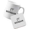 Flox Creative Ceramic Mug and Coaster I Love Nottingham Both Sides