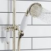 ENKI B09 Hand Shower Bracket Round Slider Riser Column Rail 18mm Polished Gold