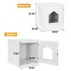 18.90" Hidden Litter Box Cat Enclosure End Table Kitty Pet House