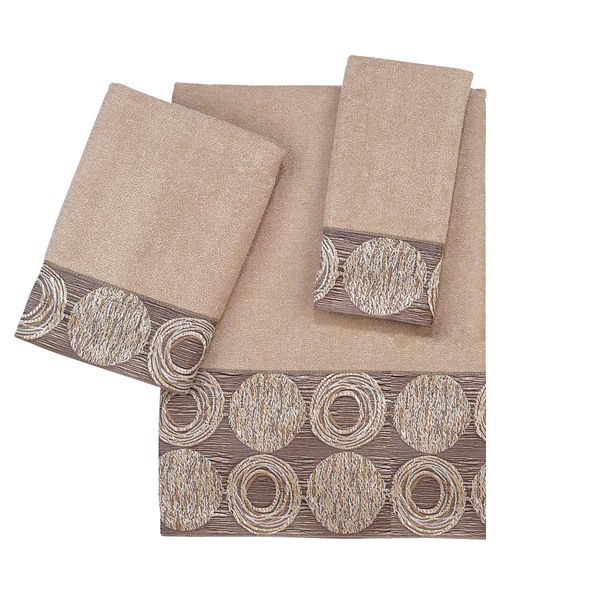 Avanti Linens - 3pc Towel Set, Soft & Absorbent Cotton Towels (Galaxy Collection, Linen)