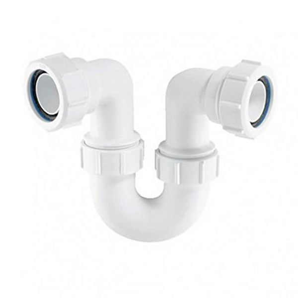 McAlpine TR10 Running Tubular Swivel 'P' Trap, White