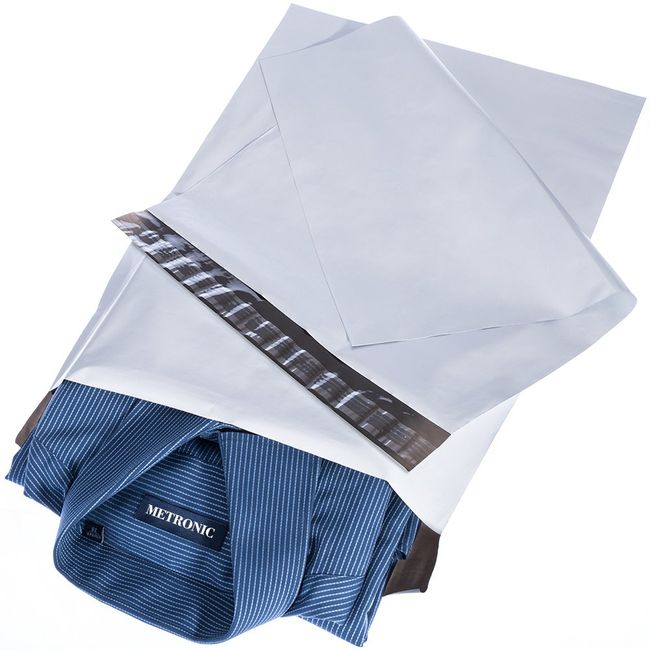 Metronic Poly Mailers 10x13 100 Pcs | Medium Shipping Bags for Clothing | Mailing Bags for Small Business, Shipping Envelopes,Packing Bags in White