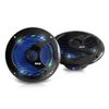 Pyle PLMRBT18 Bluetooth Marine Controller, 2x 6.5'' 150W Max RGB LED Speakers