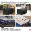 Velfree Fire Pit Cover Rectangle,70 Inch Rectangular Firepit Covers,Waterproof Gas Fire Pit Table Cover - 70 x 32 x 15 Inch
