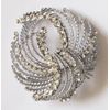 Crystal Brooch Lapel Pin "Sliver Color Abstract Pattern"