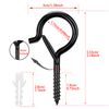 Dinghaole 8pcs Metal lamb's Eye Hooks Spring Button Hooks Q-Shaped Spring Hooks Screw Hooks Colour Light Hooks Hanging Hooks