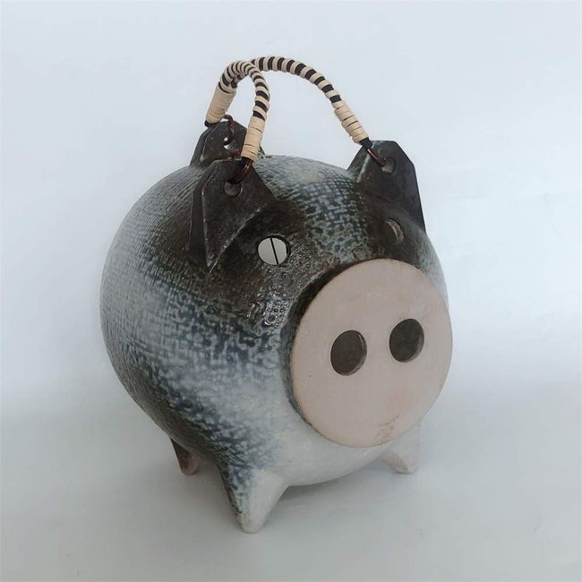 Mosquito Trap 10234 Bizen Glazed Mosquito Trap Pig, Mosquito Repellent, Mosquito Repellent, Mosquito Repellent, Banko-yaki, Incense Holder, Mosquito Repellent, Banko-yaki