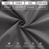 Microfibre Fitted Sheets Luxurious Easy Care Super Soft All Year Round Bed Sheets (Charcoal, Double)